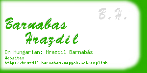 barnabas hrazdil business card